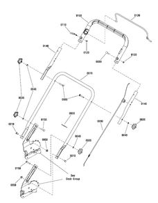 Part Location Diagram of 7101405YP Briggs and Stratton Handle upper plasti